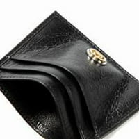 Gucci Morpheus Black Fluffy Crackled Lever Card Case 581528