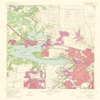 Topo Map - Lake Worth Texas Quad - USGS - 23. 28. - Matte Canvas