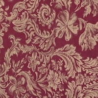 Ultimate Textile Miranda Round Damask Castlecloth - Жакард Уив, Бордо