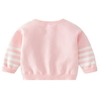 Avamo Toddler Thermal Wittled пуловер райета сладък джъмпер топ момичета дълъг ръкав Начало плетачи светло розово 120