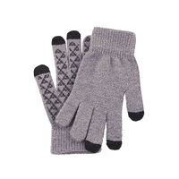 Ева зимни ръкавици еластични топли плетени ръкавици за мъже или жени, плетени ръкавици с пълни пръсти, уютно топло сиво