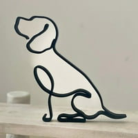 Домашен работник орнаменти Подарък Минималистична скулптура Персонализирана метални изкуства Декорация Декорация на кучета виси