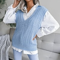 Munlar Womens Cardigan пуловери, модни жени ежедневни V-образно деколте кухи диамантени плетени жилетка за пуловер с жилетка