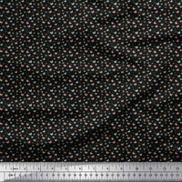 Soimoi Moss Georgette Fabric Butterfly Shirting Decor Fabric Printed Yard Wide